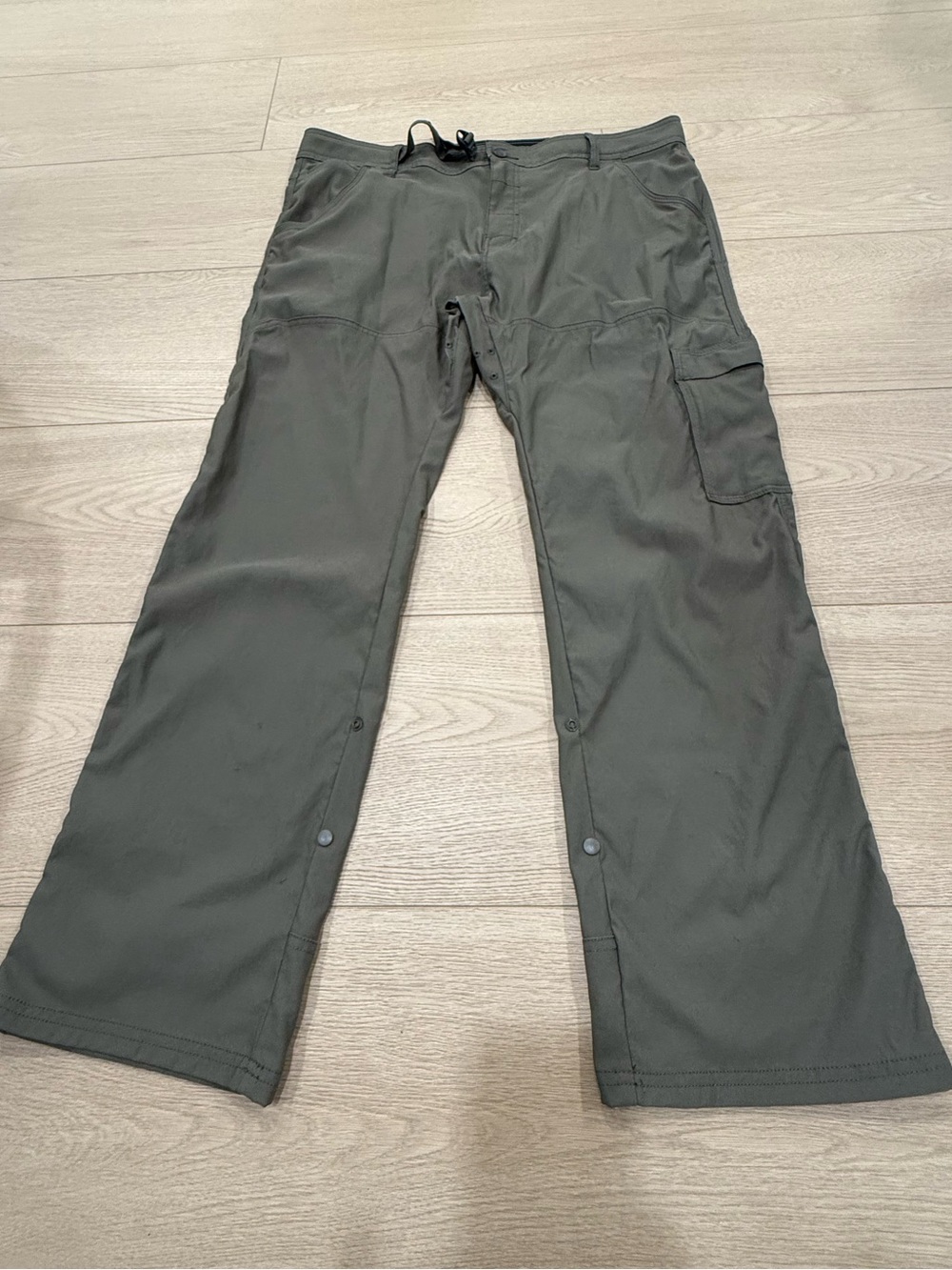 prAna Relaxed Fit Cargo Hiking Pants Men’s 38x30 Olive Green